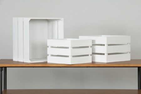 7067-W Square Crates - Set of Three